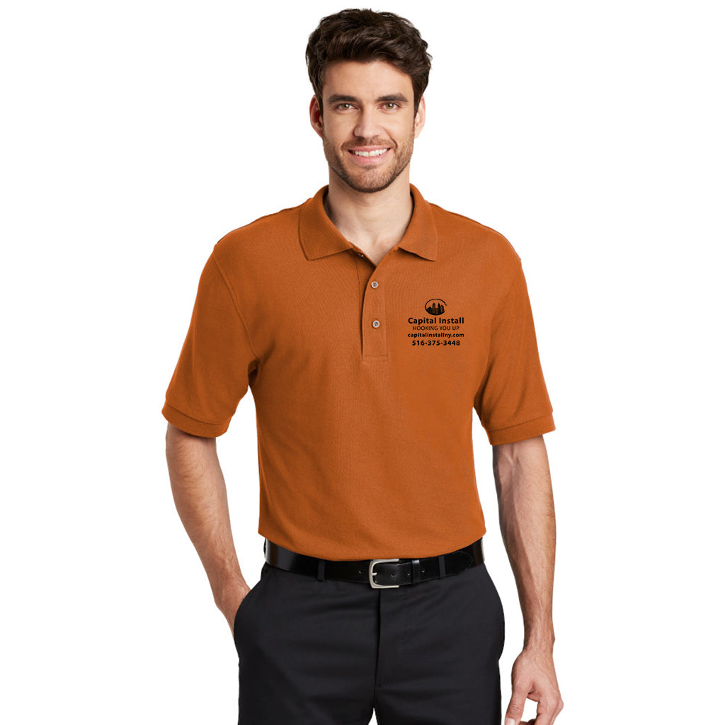 Men's Embroidered Port Authority Polo,logoed shirt