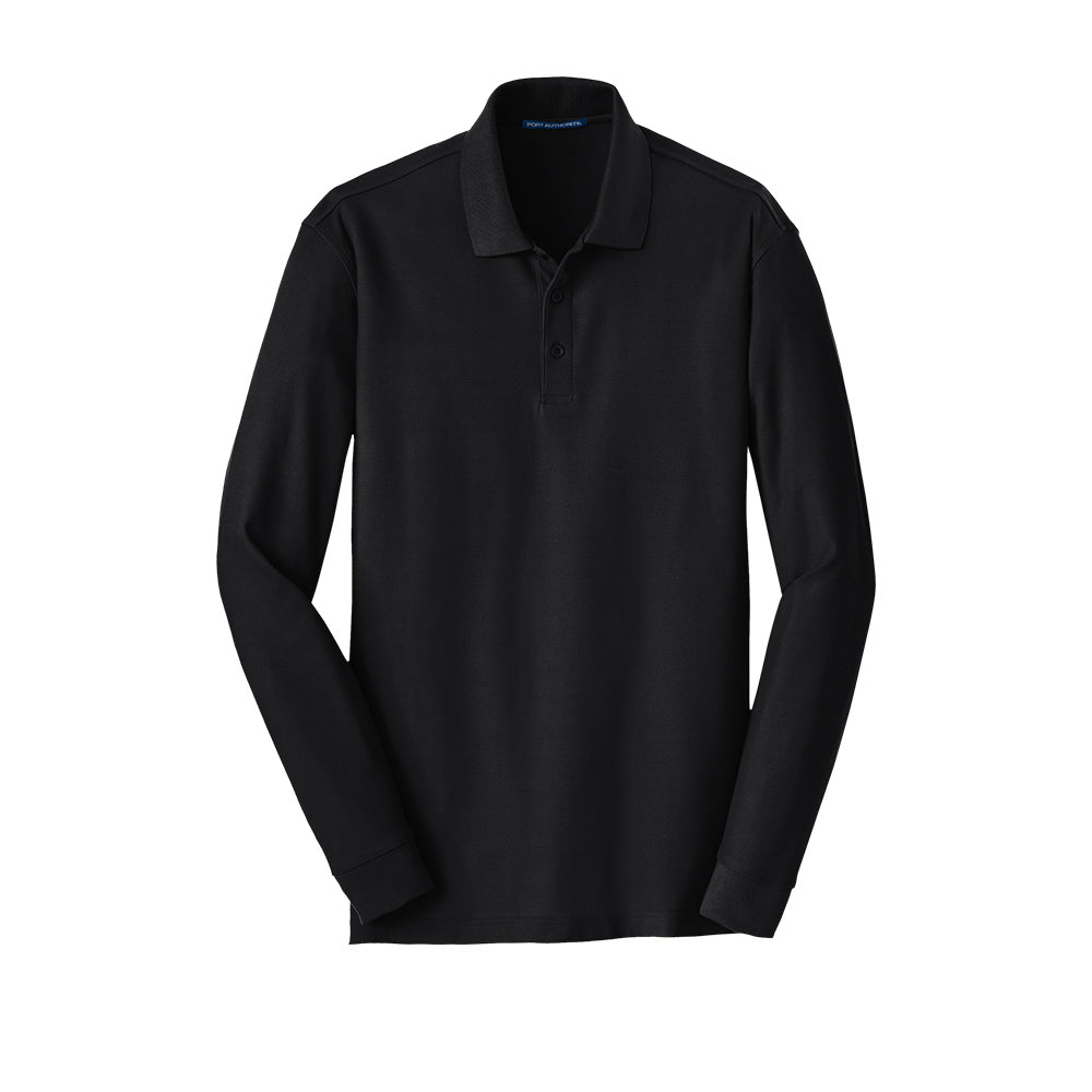 #Port Authority Long Sleeve Core Classic Pique Polo