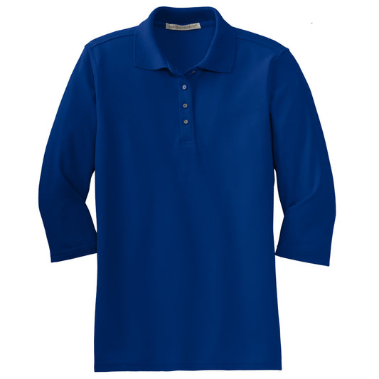 #Port Authority® Ladies Silk Touch™ 3/4-Sleeve Polo