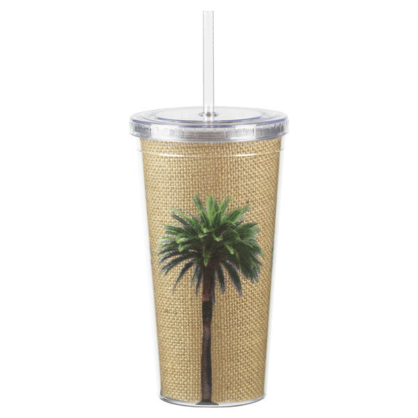 20 oz Venti Slurpy Burlap Tumbler