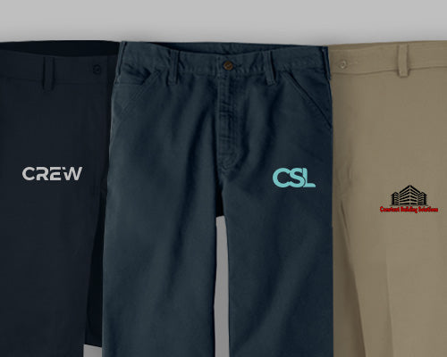 Custom Embroidered Work Pants and Shorts - Business Apparel