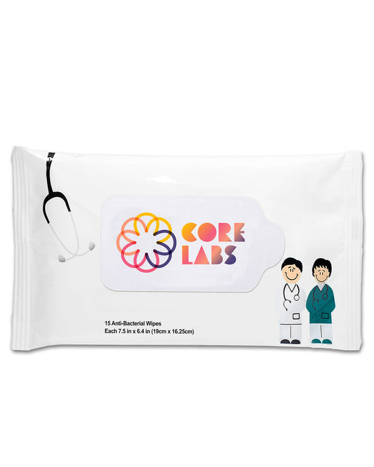 Antibacterial Pouch Wipes Doctor And Nurse 15 Pc