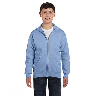 Hanes Youth ComfortBlend EcoSmart Full-Zip Hooded Sweatshirt
