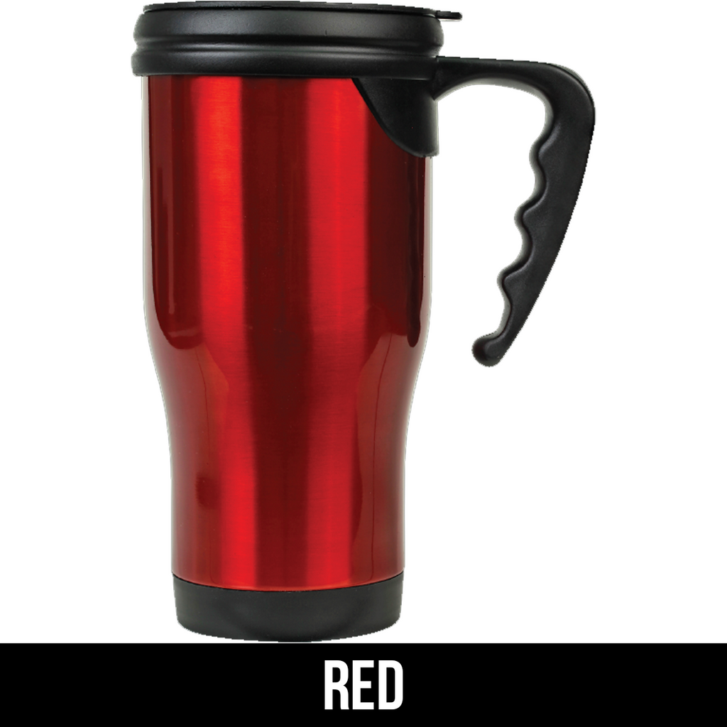 14 oz. Stainless Steel Travel Coffee Mug – Red Wolf Customs